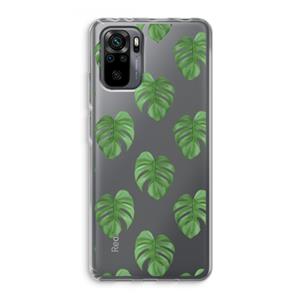 CaseCompany Monstera leaves: Xiaomi Redmi Note 10 Pro Transparant Hoesje