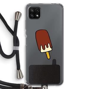CaseCompany Frisco: Samsung Galaxy A22 5G Transparant Hoesje met koord