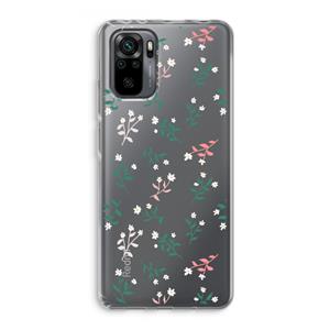 CaseCompany Small white flowers: Xiaomi Redmi Note 10 Pro Transparant Hoesje