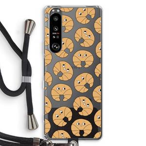 CaseCompany Croissant: Sony Xperia 1 III Transparant Hoesje met koord