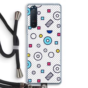 CaseCompany 8-bit N°9: Sony Xperia 5 II Transparant Hoesje met koord