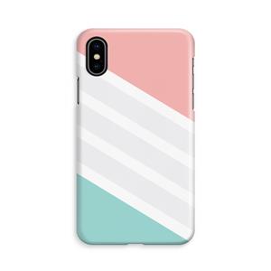 CaseCompany Strepen pastel: iPhone Xs Volledig Geprint Hoesje