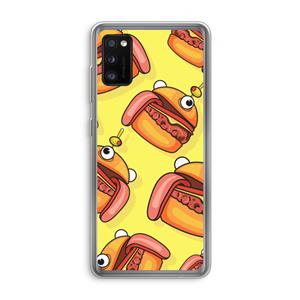 CaseCompany Hamburger: Samsung Galaxy A41 Transparant Hoesje