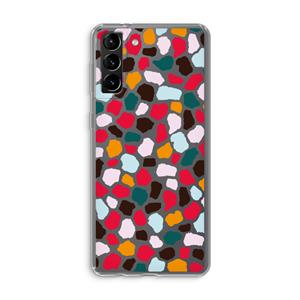 CaseCompany Colored Giraffe: Samsung Galaxy S21 Plus Transparant Hoesje