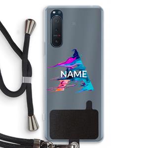CaseCompany Abstract Spectrum: Sony Xperia 5 II Transparant Hoesje met koord