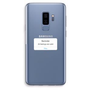 CaseCompany Reminder: Samsung Galaxy S9 Plus Transparant Hoesje