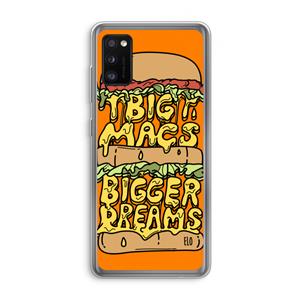 CaseCompany Big Macs Bigger Dreams: Samsung Galaxy A41 Transparant Hoesje