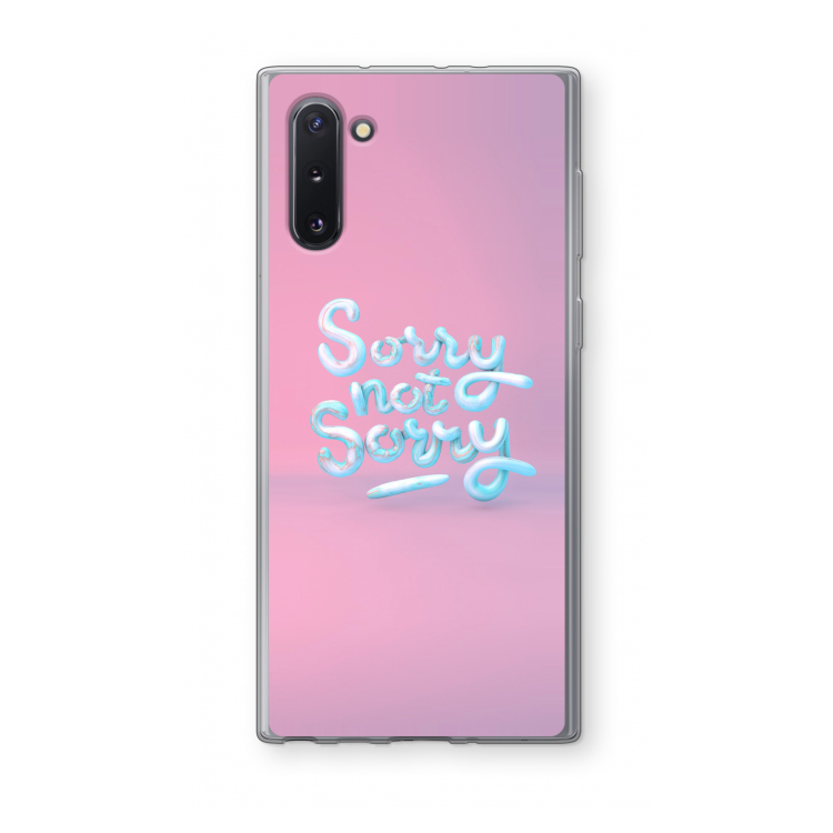 CaseCompany Sorry not sorry: Samsung Galaxy Note 10 Transparant Hoesje