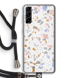 CaseCompany Terrazzo N°8: Samsung Galaxy S21 Plus Transparant Hoesje met koord