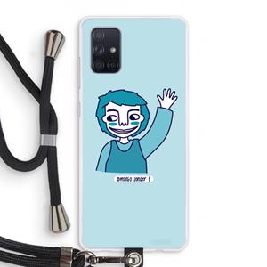 CaseCompany Zwaai: Samsung Galaxy A71 Transparant Hoesje met koord