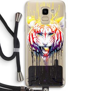 CaseCompany Fading: Samsung Galaxy J6 (2018) Transparant Hoesje met koord