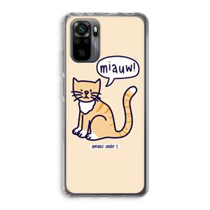 CaseCompany Miauw: Xiaomi Redmi Note 10 Pro Transparant Hoesje