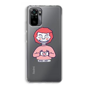 CaseCompany Hartje: Xiaomi Redmi Note 10 Pro Transparant Hoesje