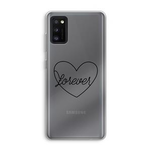 CaseCompany Forever heart black: Samsung Galaxy A41 Transparant Hoesje