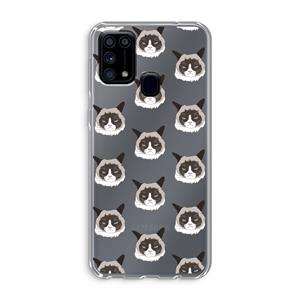 CaseCompany It's a Purrr Case: Samsung Galaxy M31 Transparant Hoesje