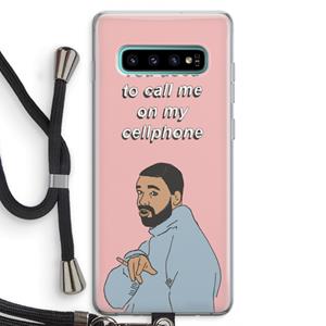 CaseCompany Hotline bling: Samsung Galaxy S10 Plus Transparant Hoesje met koord