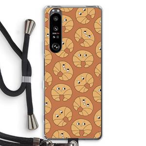 CaseCompany Croissant: Sony Xperia 1 III Transparant Hoesje met koord