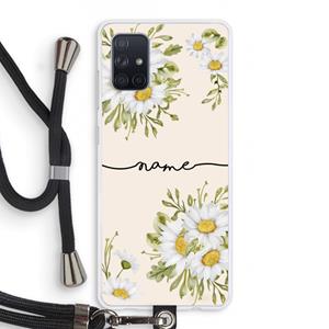 CaseCompany Daisies: Samsung Galaxy A71 Transparant Hoesje met koord