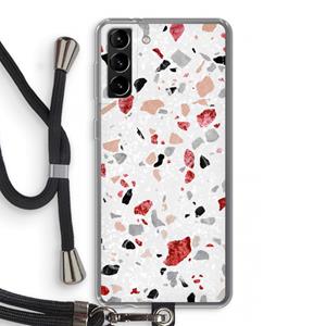 CaseCompany Terrazzo N°12: Samsung Galaxy S21 Plus Transparant Hoesje met koord