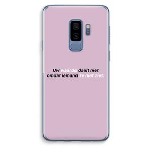 CaseCompany uw waarde daalt niet: Samsung Galaxy S9 Plus Transparant Hoesje