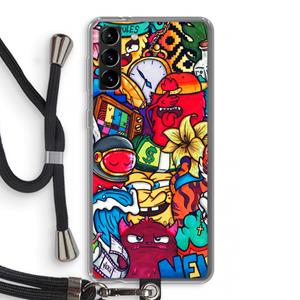 CaseCompany No Rules: Samsung Galaxy S21 Plus Transparant Hoesje met koord