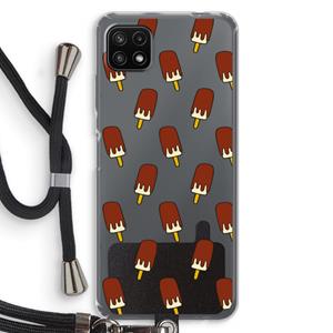 CaseCompany Yummy: Samsung Galaxy A22 5G Transparant Hoesje met koord