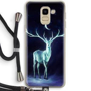 CaseCompany Nightbringer: Samsung Galaxy J6 (2018) Transparant Hoesje met koord