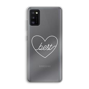 CaseCompany Best heart pastel: Samsung Galaxy A41 Transparant Hoesje