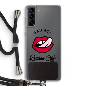 CaseCompany Badass Babes Club: Samsung Galaxy S21 Plus Transparant Hoesje met koord