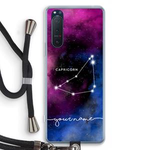 CaseCompany Sterrenbeeld - Donker: Sony Xperia 5 II Transparant Hoesje met koord