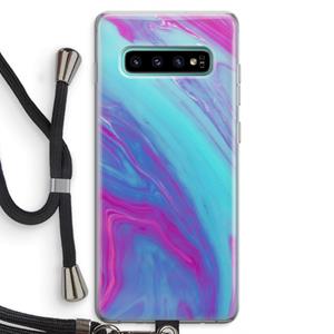 CaseCompany Zweverige regenboog: Samsung Galaxy S10 Plus Transparant Hoesje met koord