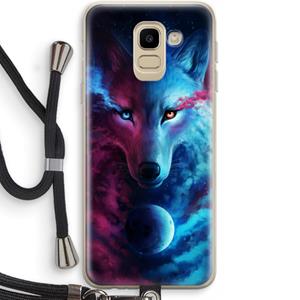 CaseCompany Where Light And Dark Meet: Samsung Galaxy J6 (2018) Transparant Hoesje met koord