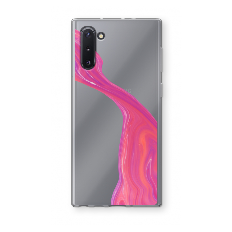 CaseCompany Paarse stroom: Samsung Galaxy Note 10 Transparant Hoesje