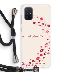 CaseCompany Kusjes: Samsung Galaxy A71 Transparant Hoesje met koord