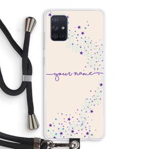CaseCompany Sterren: Samsung Galaxy A71 Transparant Hoesje met koord