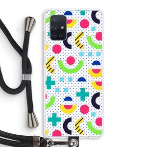 CaseCompany 8-bit N°1: Samsung Galaxy A71 Transparant Hoesje met koord