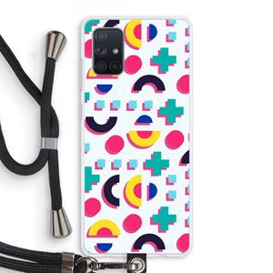 CaseCompany 8-bit N°2: Samsung Galaxy A71 Transparant Hoesje met koord