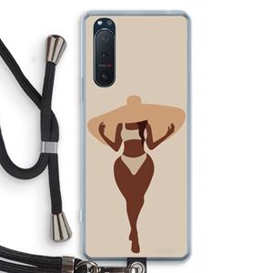 CaseCompany Let's get salty: Sony Xperia 5 II Transparant Hoesje met koord