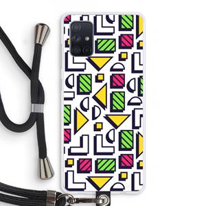 CaseCompany 8-bit N°4: Samsung Galaxy A71 Transparant Hoesje met koord