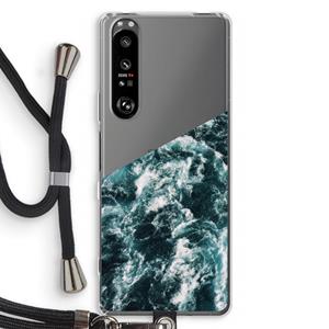 CaseCompany Zee golf: Sony Xperia 1 III Transparant Hoesje met koord