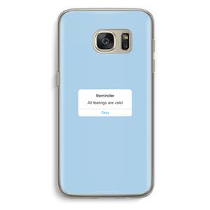 CaseCompany Reminder: Samsung Galaxy S7 Transparant Hoesje