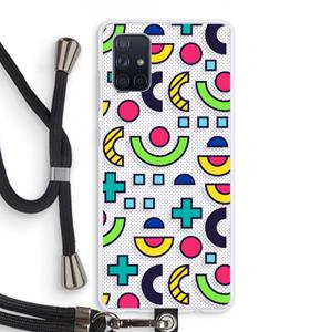 CaseCompany 8-bit N°6: Samsung Galaxy A71 Transparant Hoesje met koord
