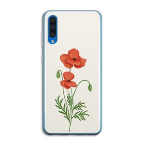 CaseCompany Red poppy: Samsung Galaxy A50 Transparant Hoesje