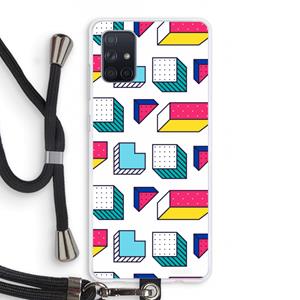 CaseCompany 8-bit N°7: Samsung Galaxy A71 Transparant Hoesje met koord