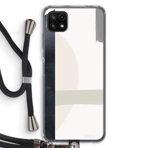 CaseCompany Baca: Samsung Galaxy A22 5G Transparant Hoesje met koord