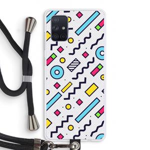 CaseCompany 8-bit N°8: Samsung Galaxy A71 Transparant Hoesje met koord