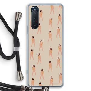 CaseCompany You're so golden: Sony Xperia 5 II Transparant Hoesje met koord