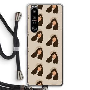 CaseCompany Bonjour mon amour: Sony Xperia 1 III Transparant Hoesje met koord