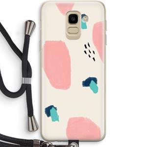CaseCompany Monday Surprise: Samsung Galaxy J6 (2018) Transparant Hoesje met koord
