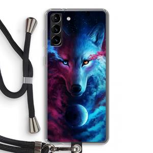 CaseCompany Where Light And Dark Meet: Samsung Galaxy S21 Plus Transparant Hoesje met koord